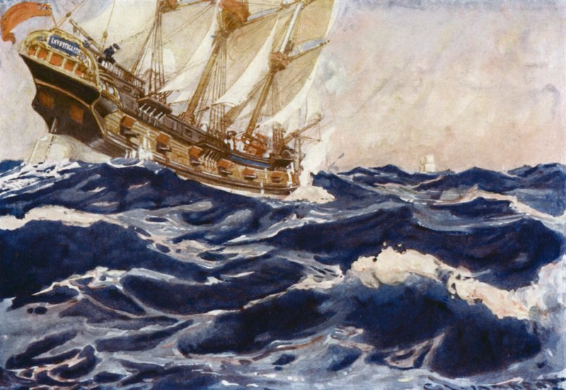 Illustrasjon for Romance of Empire, Australia av George Washington Lambert