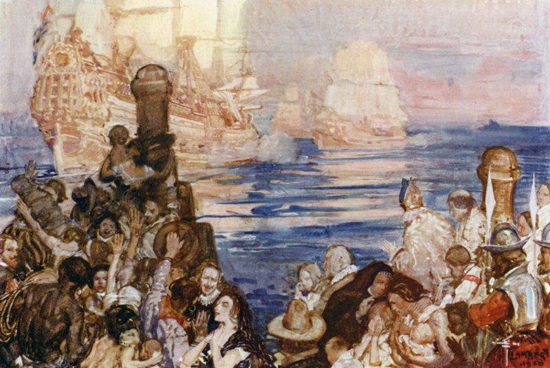 Illustrasjon for Romance of Empire, Australia av George Washington Lambert