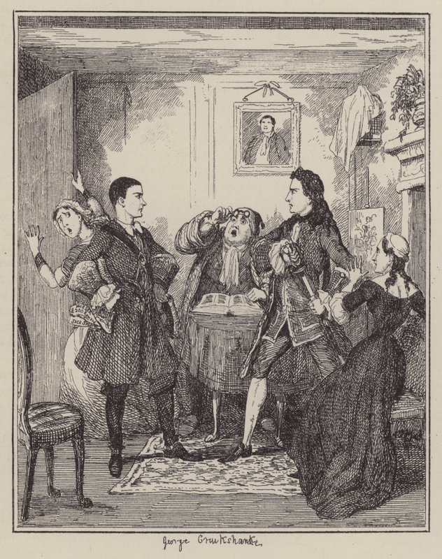 Illustrasjon for Jack Sheppard (gravering) av George (after) Cruikshank