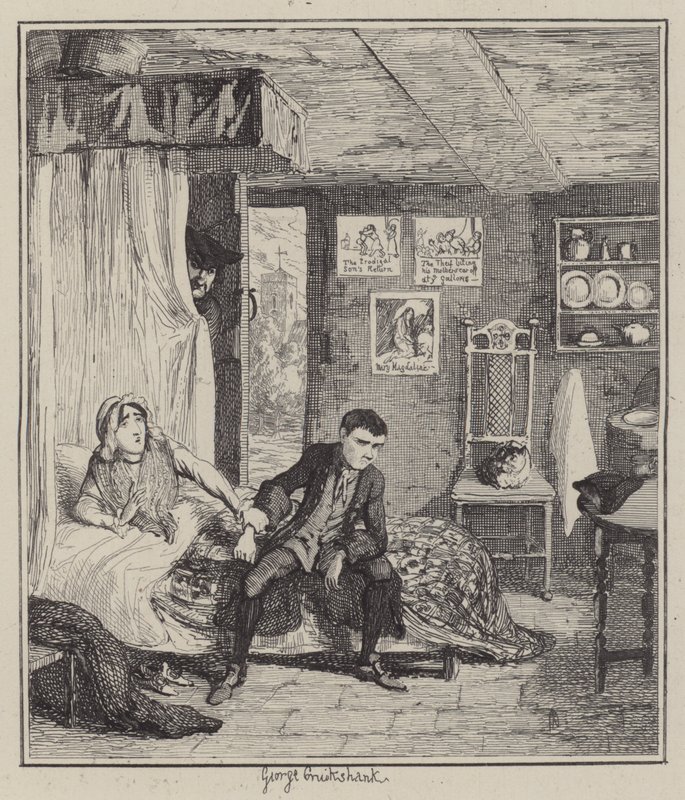 Illustrasjon for Jack Sheppard (gravering) av George (after) Cruikshank