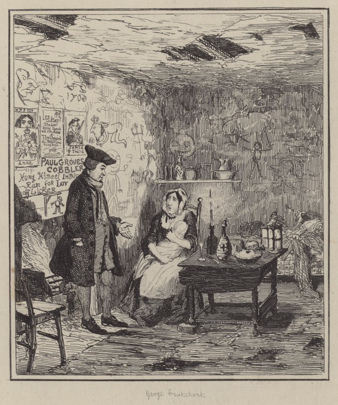 Illustrasjon for Jack Sheppard (gravering) av George (after) Cruikshank