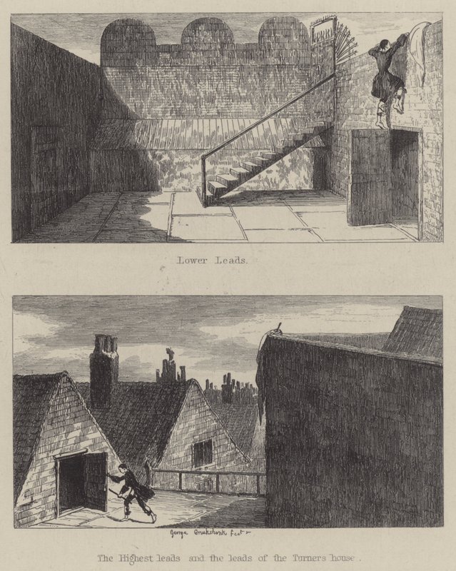 Illustrasjon for Jack Sheppard (gravering) av George (after) Cruikshank