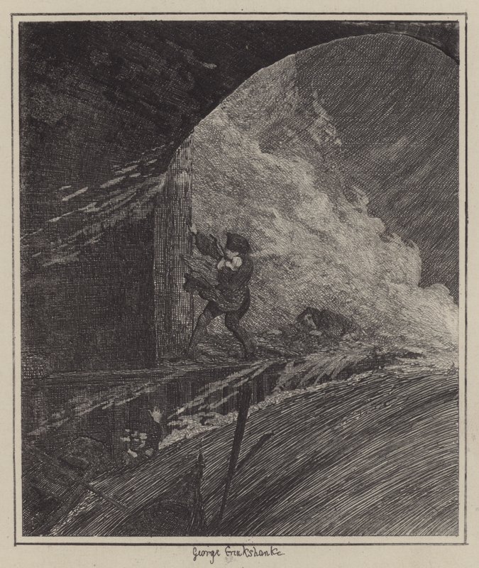 Illustrasjon for Jack Sheppard (gravering) av George (after) Cruikshank