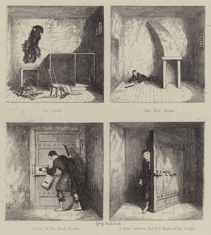 Illustrasjon for Jack Sheppard (gravering) av George (after) Cruikshank