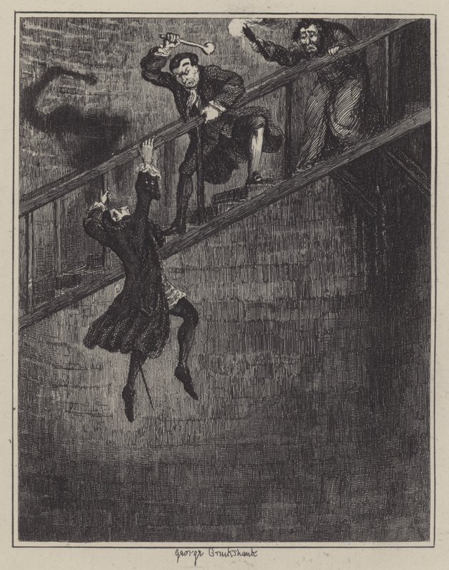 Illustrasjon for Jack Sheppard (gravering) av George (after) Cruikshank