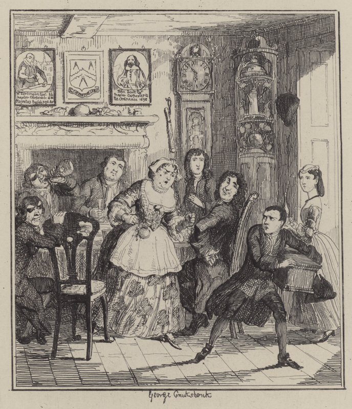 Illustrasjon for Jack Sheppard (gravering) av George (after) Cruikshank