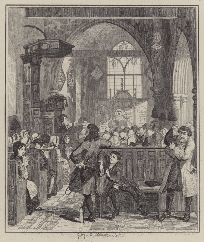 Illustrasjon for Jack Sheppard (gravering) av George (after) Cruikshank