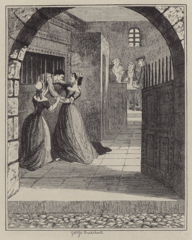 Illustrasjon for Jack Sheppard (gravering) av George (after) Cruikshank