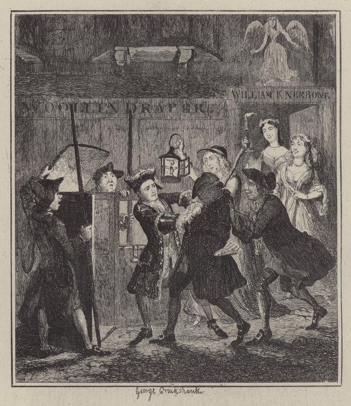 Illustrasjon for Jack Sheppard (gravering) av George (after) Cruikshank