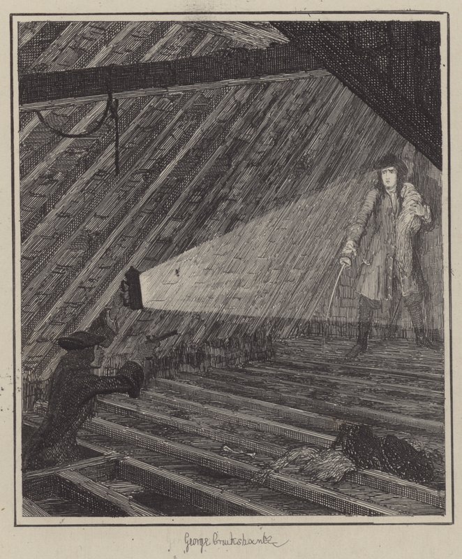 Illustrasjon for Jack Sheppard (gravering) av George (after) Cruikshank