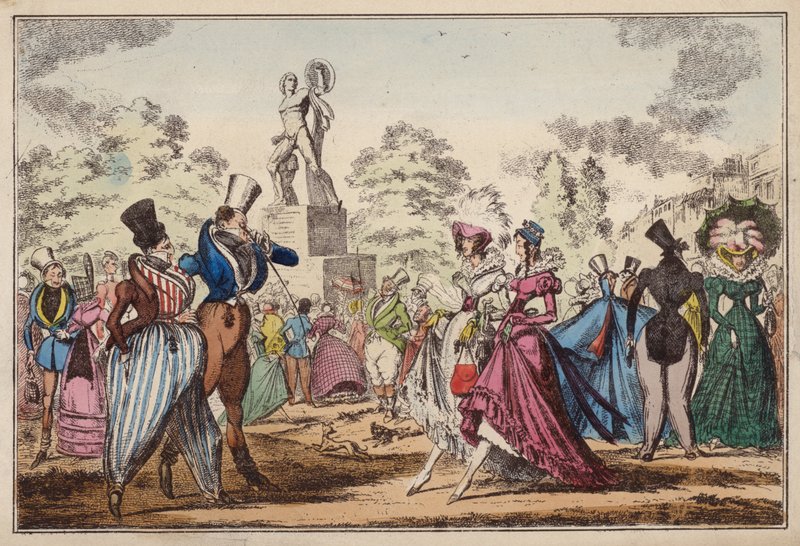 Monstrosities of 1822 (farget gravering) av George (after) Cruikshank