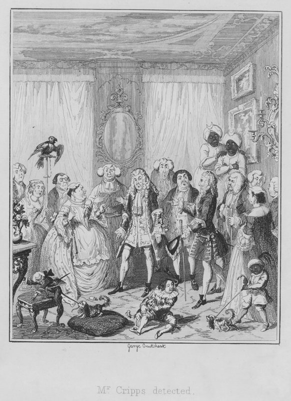 Mr Cripps oppdaget (gravering) av George (after) Cruikshank