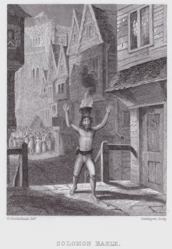 Solomon Eagle (gravering) av George (after) Cruikshank