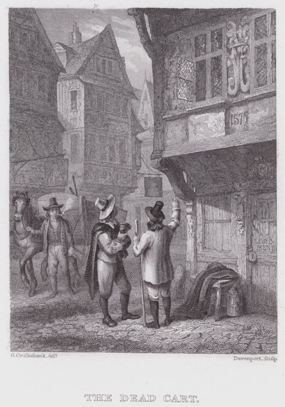 The Dead Cart (gravering) av George (after) Cruikshank