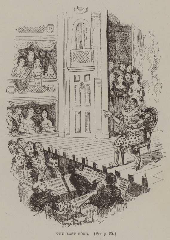 Den siste sangen (gravering) av George (after) Cruikshank