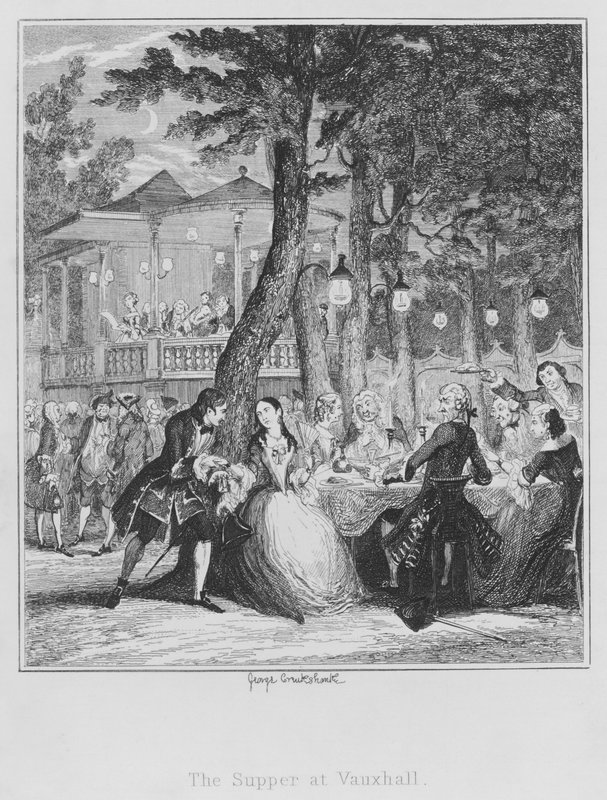 Nattverden i Vauxhall (gravering) av George (after) Cruikshank