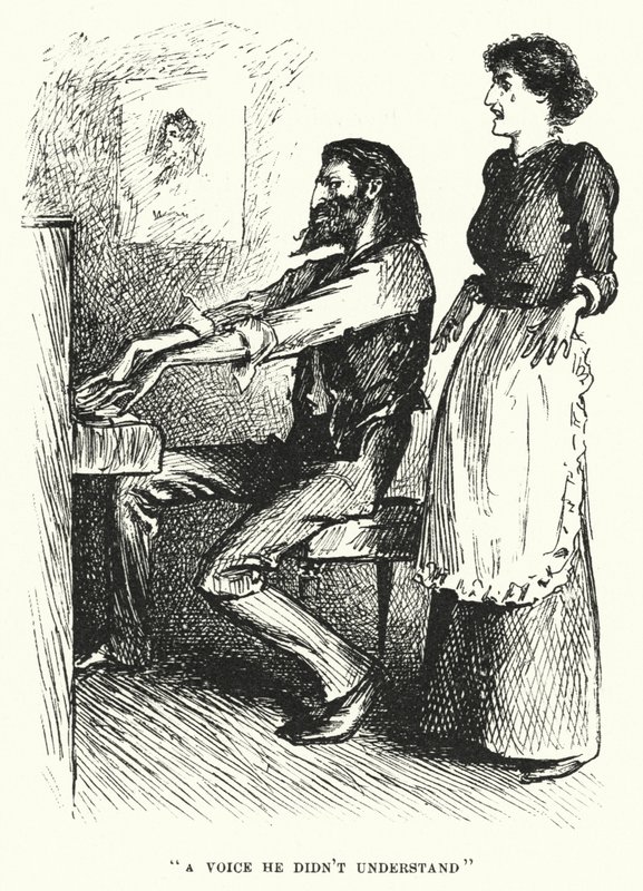 Illustrasjon for Trilby av George du Maurier (gravering) av George (after) Du Maurier