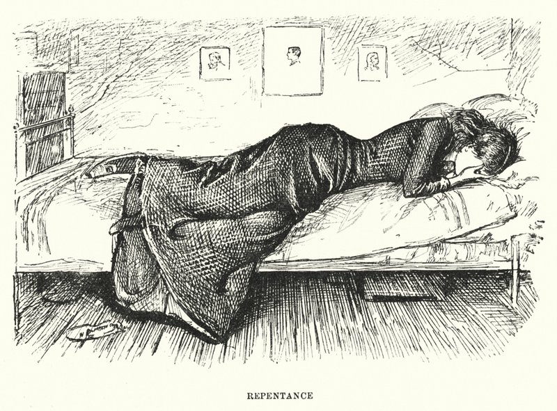 Illustrasjon for Trilby av George du Maurier (gravering) av George (after) Du Maurier