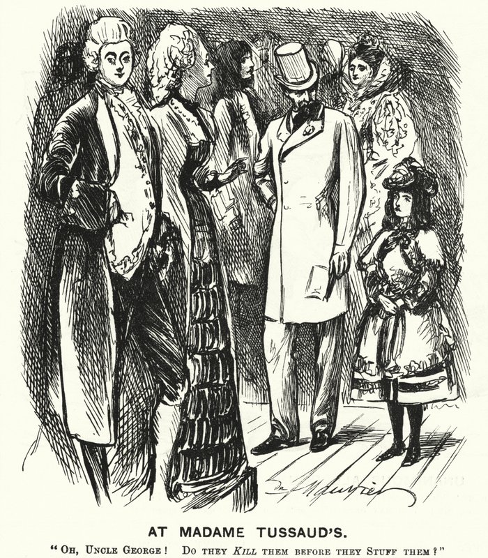 Punch tegneserie: At Madame Tussaud