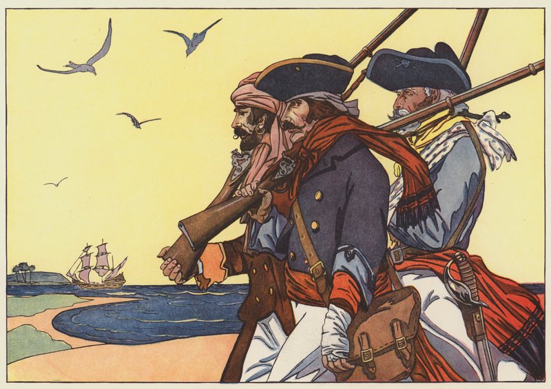 Pirater på øya Tortuga av George Alfred Williams
