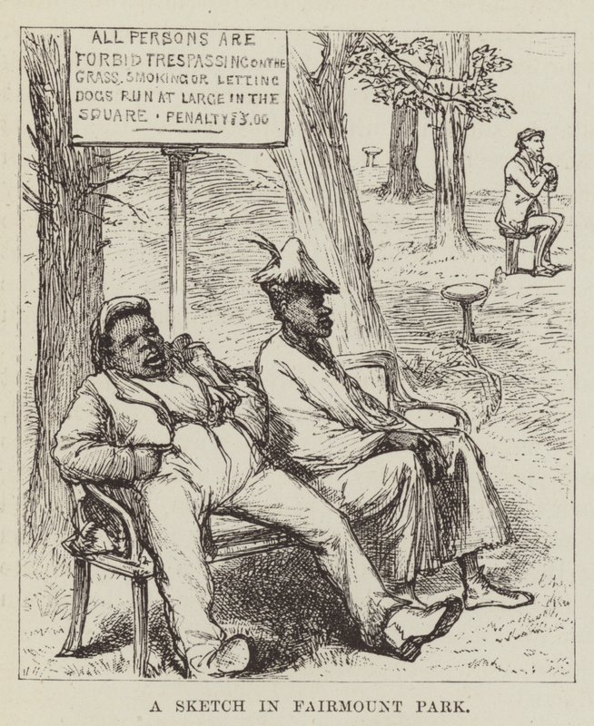 En skisse i Fairmount Park av George Augustus Sala