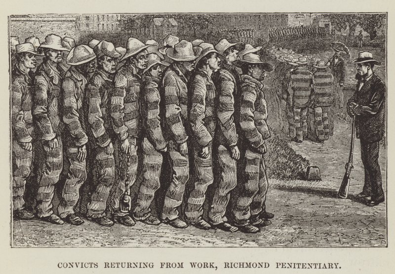 Domfelte som vender tilbake fra jobb, Richmond Penitentiary av George Augustus Sala