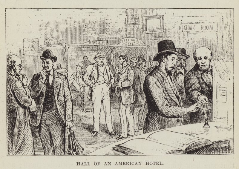 Hall på et amerikansk hotell av George Augustus Sala