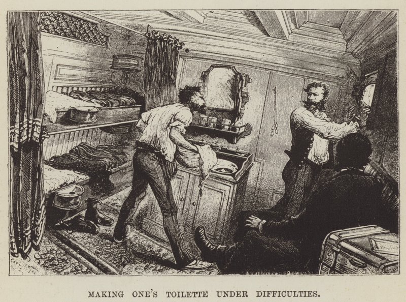 Å lage en toalett under Vanskeligheter av George Augustus Sala