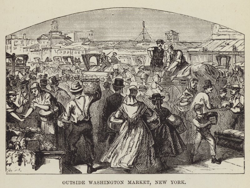Utenfor Washington Market, New York av George Augustus Sala