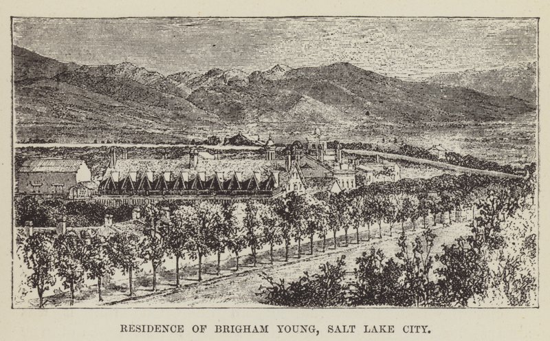 Bosted til Brigham Young, Salt Lake City av George Augustus Sala