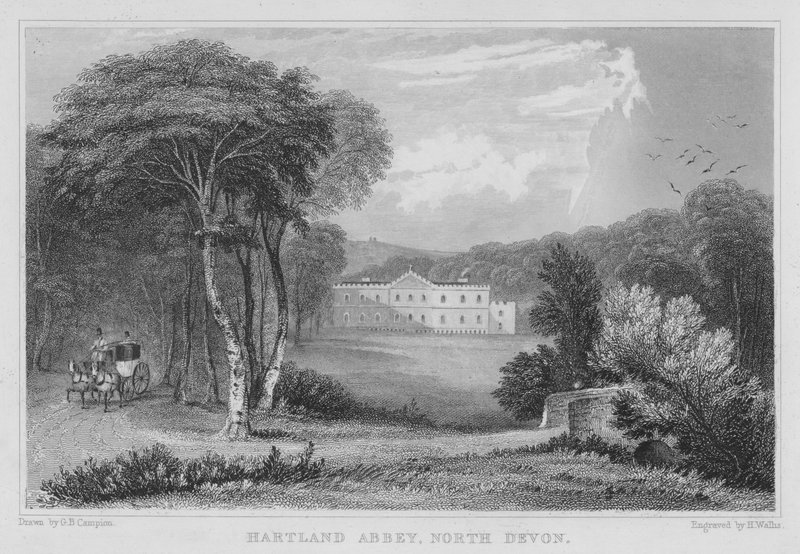 Hartland Abbey, North Devon (gravering) av George Bryant Campion