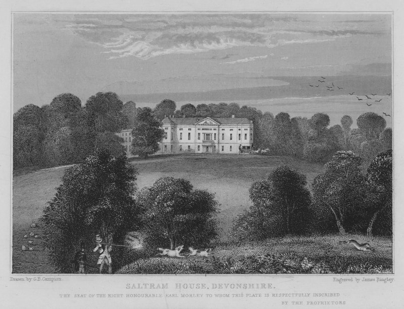 Saltram House, Devonshire (gravering) av George Bryant Campion