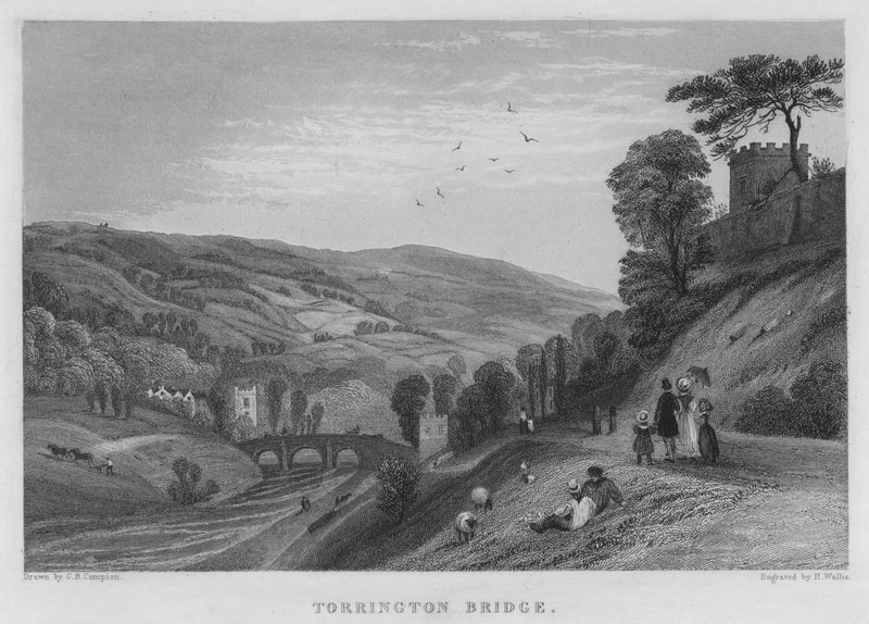 Torrington Bridge (gravering) av George Bryant Campion