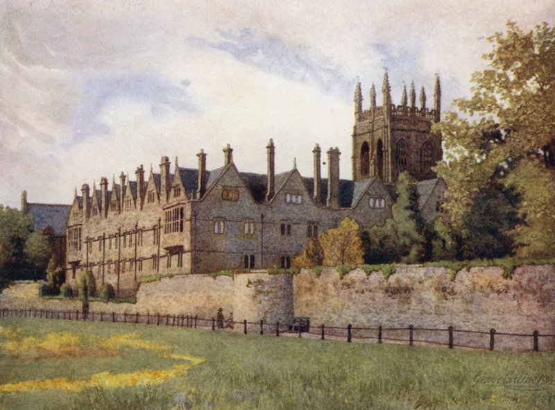 Oxford: Merton College fra Fields av George Carline