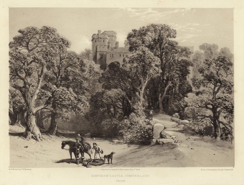 Naworth Castle, Cumberland av George Cattermole