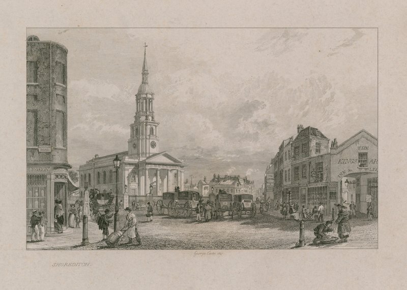 Church of St Leonard, Shoreditch av George Cooke