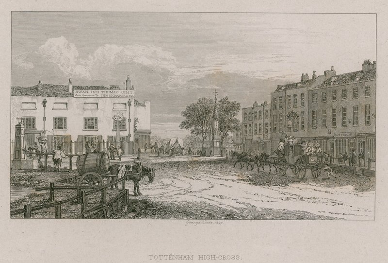 Tottenham High Cross, London av George Cooke
