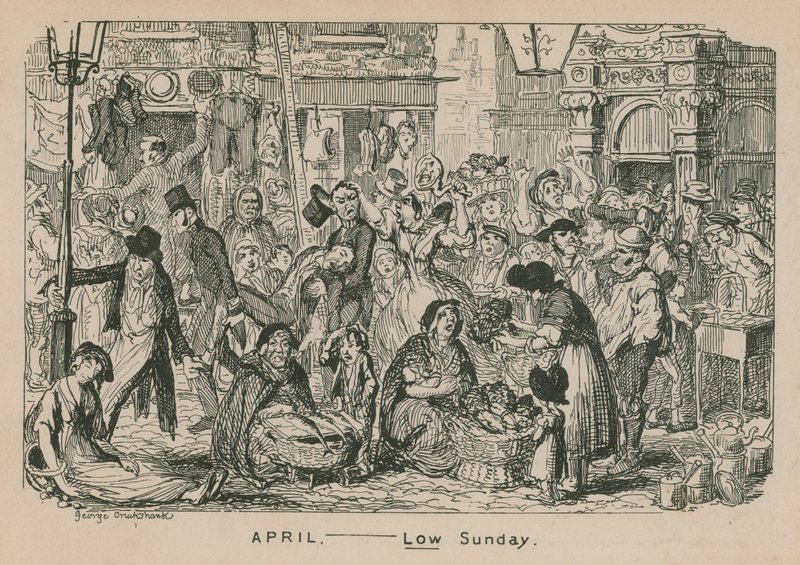 april - lav søndag av George Cruikshank