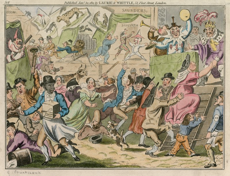 Bartholomew Fair, London av George Cruikshank