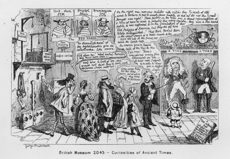 British Museum 2043, Curiosities of Ancient Times (gravering) av George Cruikshank