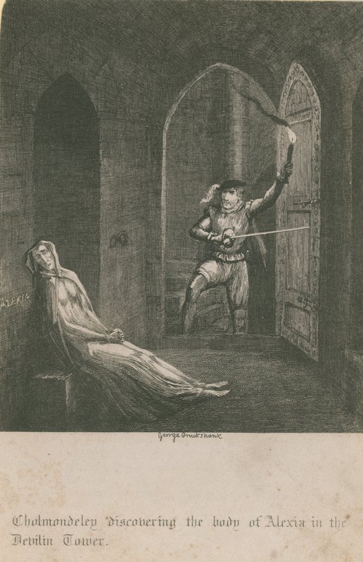 Cholmondeley oppdager liket av Alexia av George Cruikshank