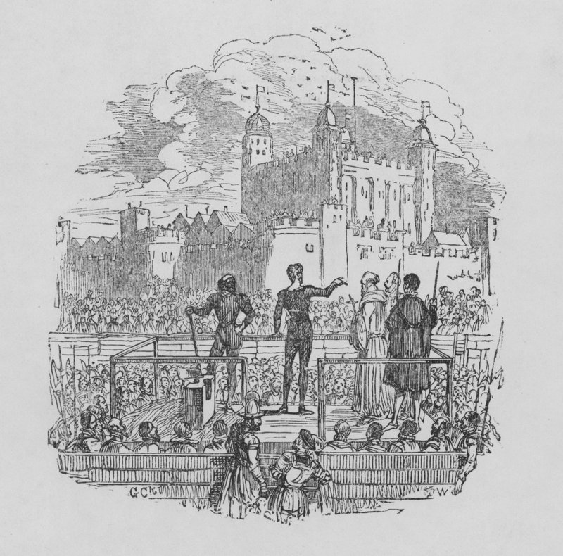 Henrettelse ved Tower of London (gravering) av George Cruikshank