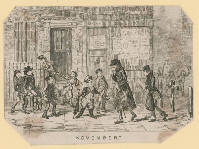 Guy Fawkes natt av George Cruikshank