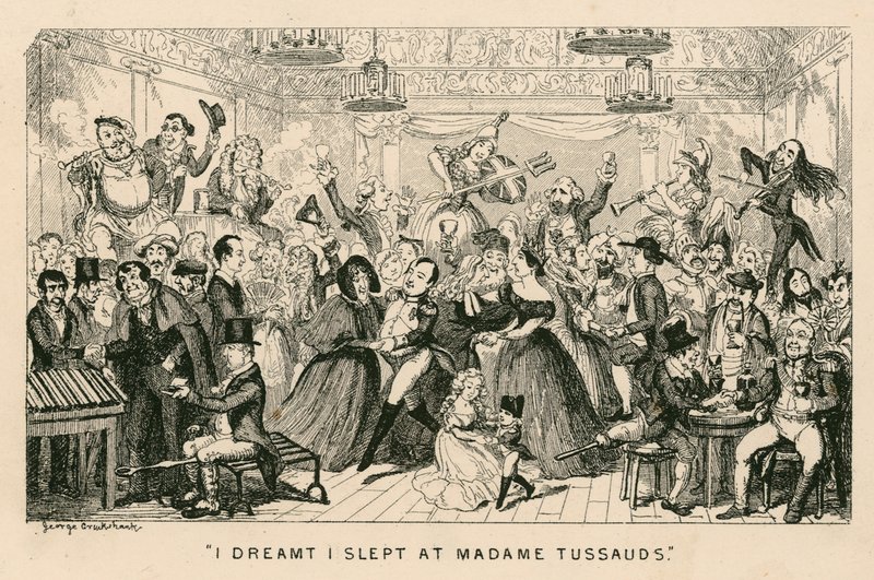 Jeg drømte at jeg sov på Madam Tussauds av George Cruikshank