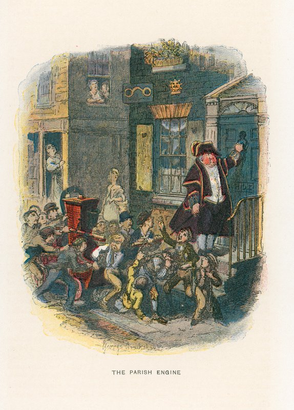 Illustrasjon for Sketches av Boz av George Cruikshank