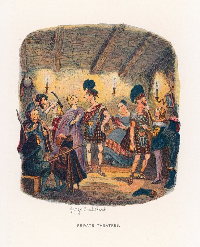Illustrasjon for Sketches av Boz av George Cruikshank
