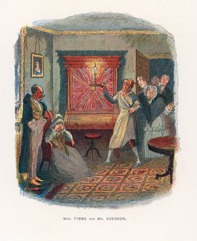Illustrasjon for Sketches av Boz av George Cruikshank