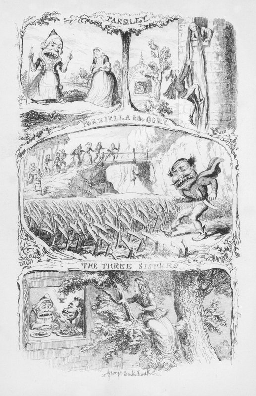 Illustrasjon for The Pentamerone av George Cruikshank (gravering) av George Cruikshank