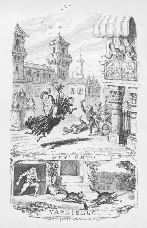 Illustrasjon for The Pentamerone av George Cruikshank (gravering) av George Cruikshank