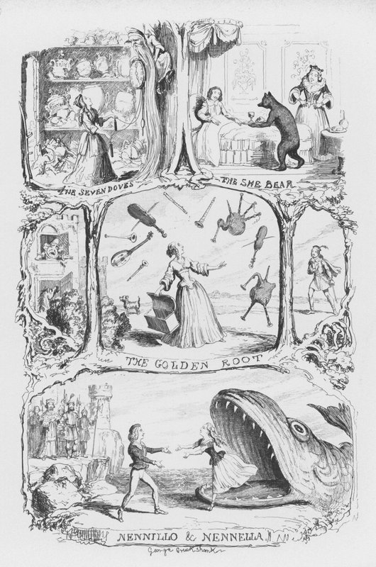 Illustrasjon for The Pentamerone av George Cruikshank (gravering) av George Cruikshank